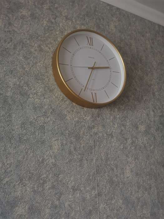 Фотография покупателя товара Часы настенные, серия: Интерьер "Эдит" d=30.5 см, золото