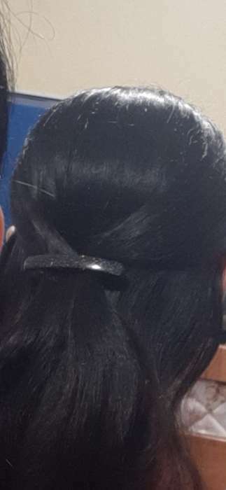 Фотография покупателя товара Заколка-автомат для волос "Чёрная лава" (набор 2 шт) 9 см и 7,5 см - Фото 2