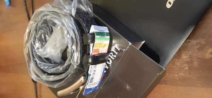 Фотография покупателя товара Ремень мужской, ширина 3.5 см, пряжка металл, цвет чёрный - Фото 1