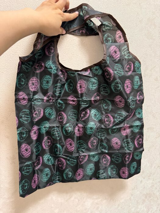 Фотография покупателя товара Сумка хозяйственная без застежки, складная, цвет серый/разноцветный - Фото 2