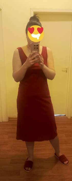 Фотография покупателя товара Платье женское, размер 50, цвет бордовый - Фото 1