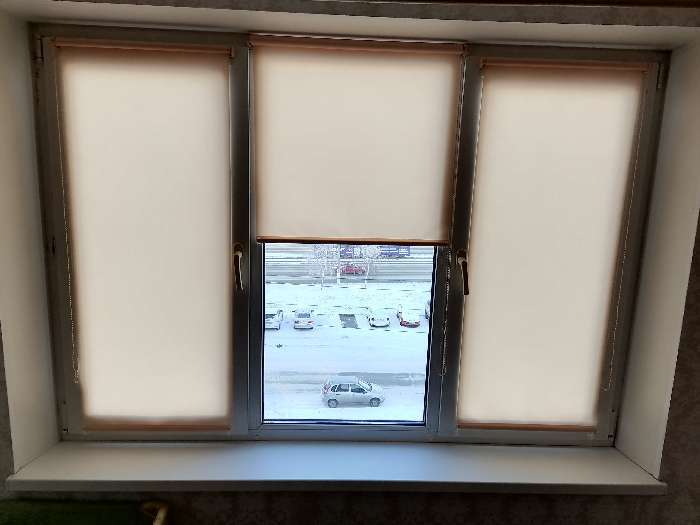 Фотография покупателя товара Рулонная штора «Простая MJ» 170х160 см, цвет персик - Фото 7