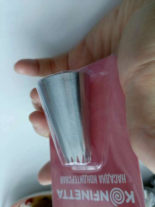 Фотография покупателя товара Насадка кондитерская KONFINETTA «Французская звезда», d=3 см, выход d=1.2 см, № 6FT, нержавеющая сталь - Фото 2