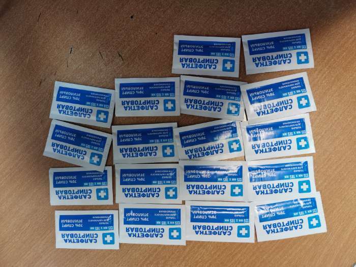 Фотография покупателя товара Салфетка спиртовая, одноразовая, антисептическая из нетканого материала, 135×185 мм - Фото 1