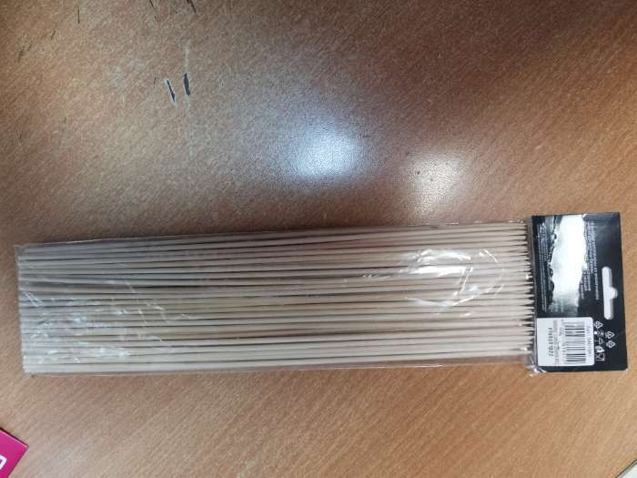 Фотография покупателя товара Шампур деревянный Magistro, 30×0.3 см, 100 шт., берёза - Фото 1