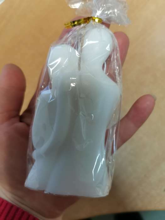 Фотография покупателя товара Свеча фигурная "Влюбленные", 12 см, белая