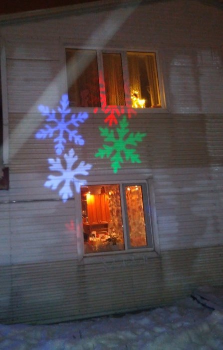 Фотография покупателя товара Световой прибор «Цветные снежинки», IP65, свечение мульти, 12 В
