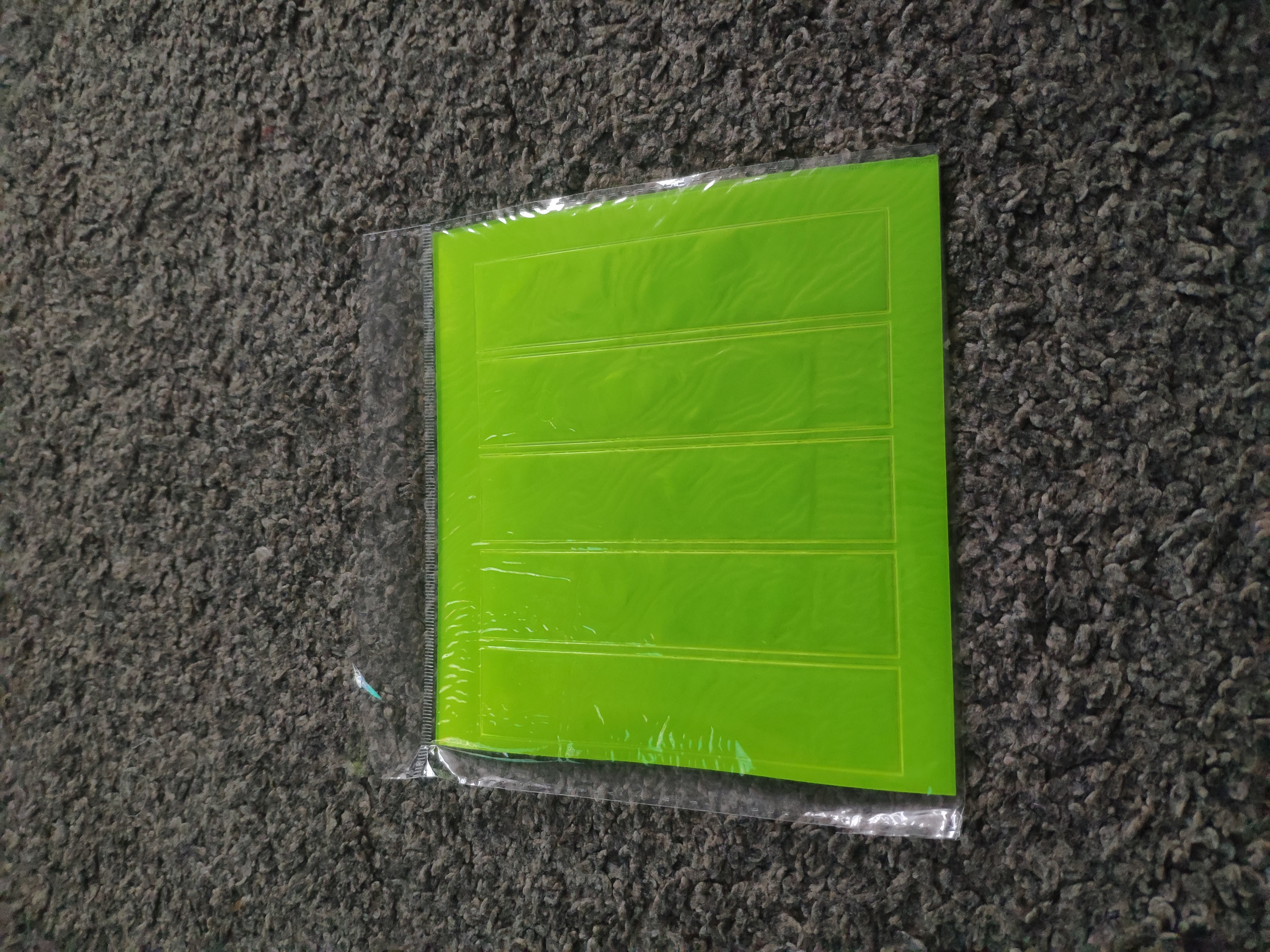 Фотография покупателя товара Светоотражающие наклейки «Полоска», 12 × 2,5 см, 5 шт на листе, цвет МИКС - Фото 3