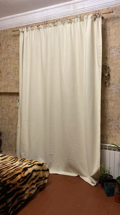 Фотография покупателя товара Штора портьерная Этель «Структурная», цвет серый, на шторной ленте, 145х265 см, 100% п/э - Фото 2