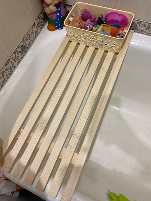 Фотография покупателя товара Сиденье в ванну, 68×27×3,5 см, цвет бежевый - Фото 1