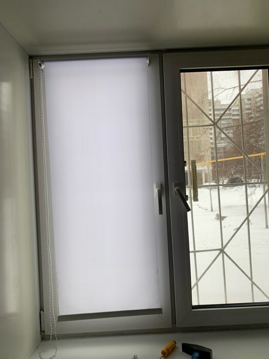 Фотография покупателя товара Штора рулонная «Механика», 50×180 см (с учётом креплений 3,5 см), цвет белый - Фото 15