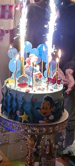 Фотография покупателя товара Свечи фонтаны для торта "Неон", 12,5 см, 40 секунд, цветное пламя, 4 шт - Фото 17