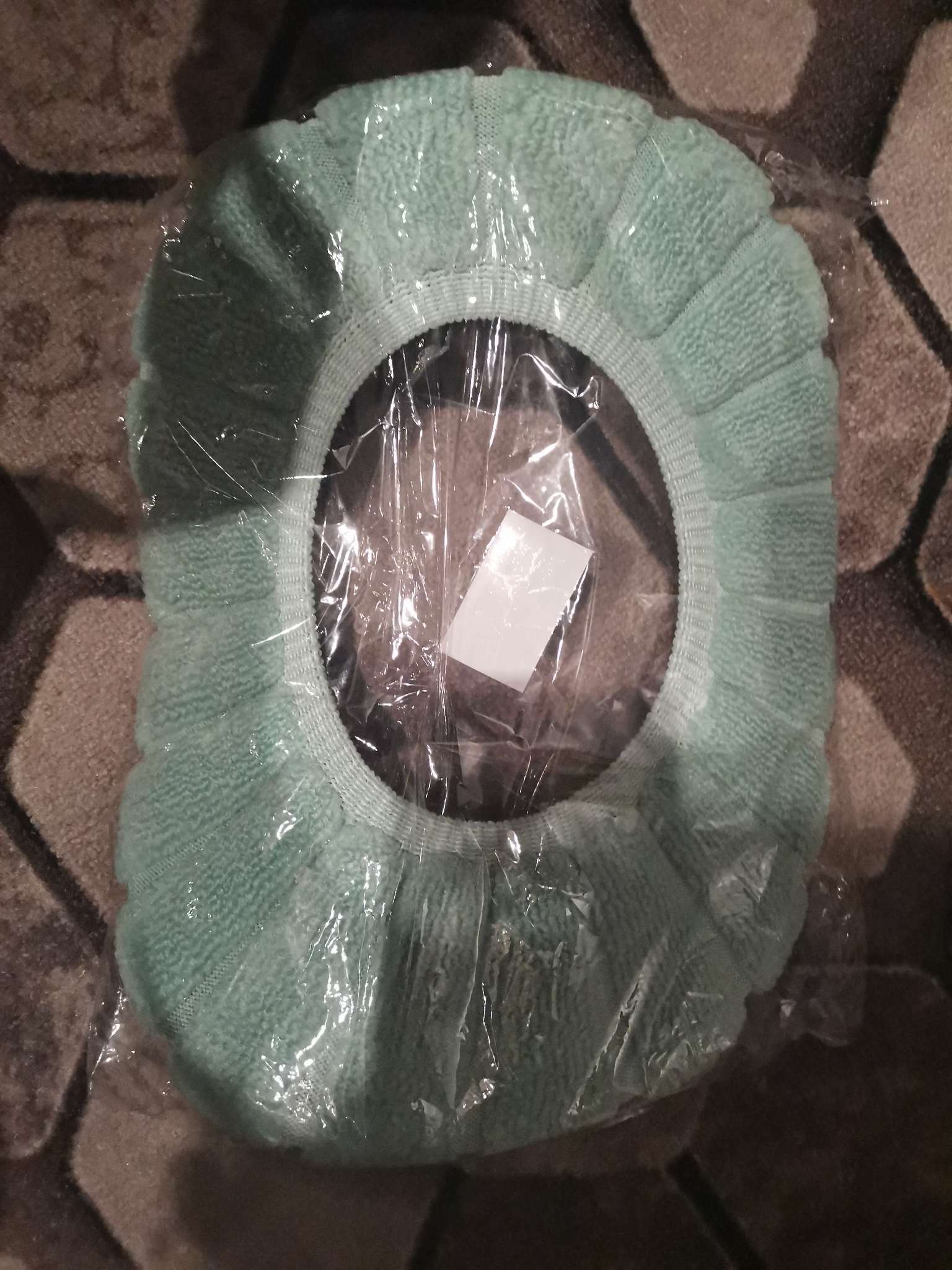 Фотография покупателя товара Мягкий чехол накладка на крышку и сиденье унитаза (зеленая) - Фото 1