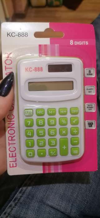 Фотография покупателя товара Калькулятор карманный с цветными кнопками, 8 - разрядный, МИКС