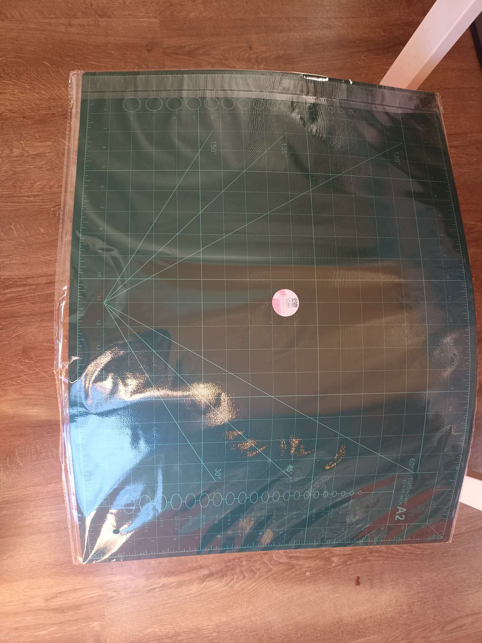 Фотография покупателя товара Мат для резки, трёхслойный, 60 × 45 см, А2, цвет зелёный