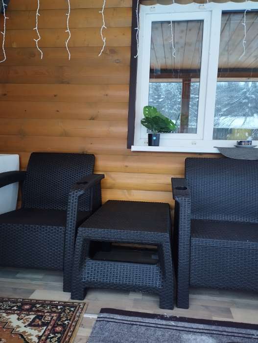 Фотография покупателя товара Набор садовой мебели: диван двухместный, два кресла, стол, мокко