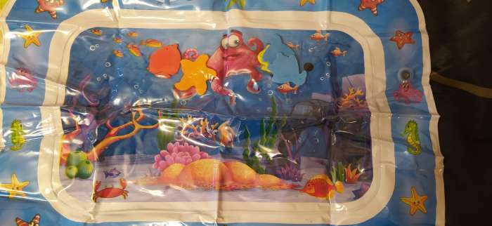 Фотография покупателя товара Акваковрик надувной развивающий водный коврик «Морской мир», 68х50 см., Крошка Я