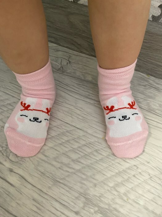 Фотография покупателя товара Набор новогодних носков Крошка Я «Зайчик», 2 пары, 8-10 см - Фото 2