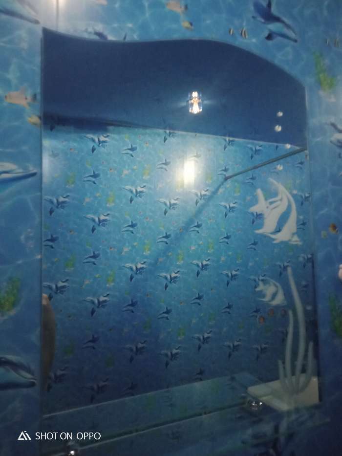 Фотография покупателя товара Зеркало «Океан», настенное, с полочкой, 50х67 см - Фото 2