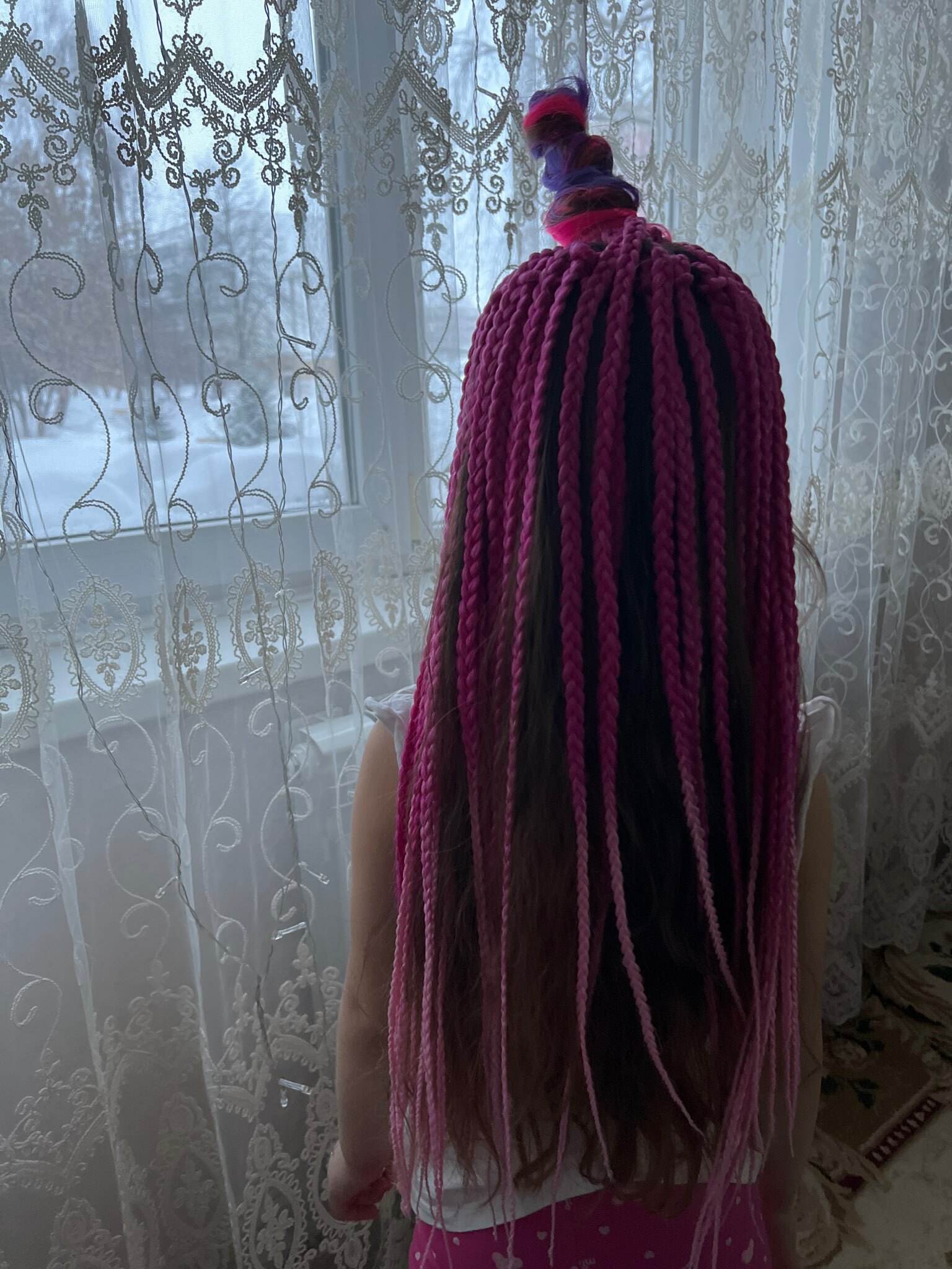 Фотография покупателя товара SIM-BRAIDS Афрокосы, 60 см, 18 прядей (CE), цвет русый/розовый(#FR-11) - Фото 3