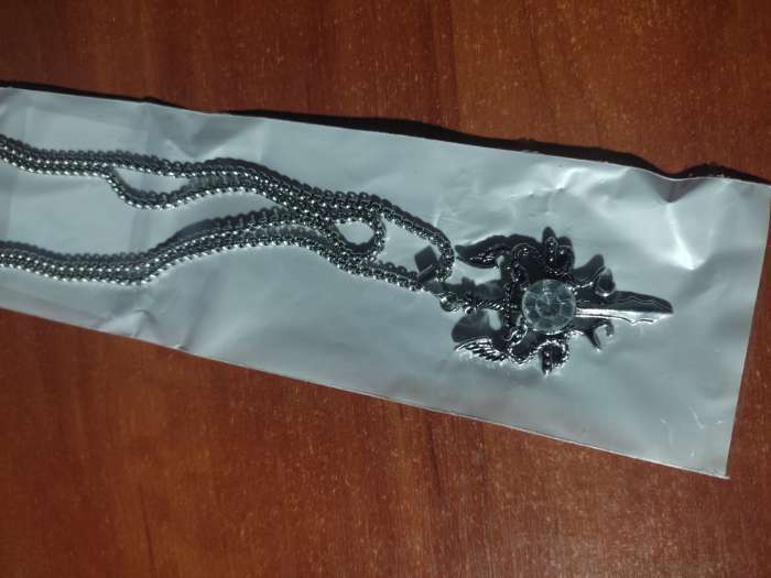 Фотография покупателя товара Кулон унисекс «Меч» пламя, цвет белый в чернёном серебре, 69 см - Фото 2