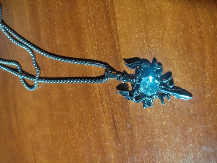 Фотография покупателя товара Кулон унисекс «Меч» пламя, цвет белый в чернёном серебре, 69 см - Фото 1