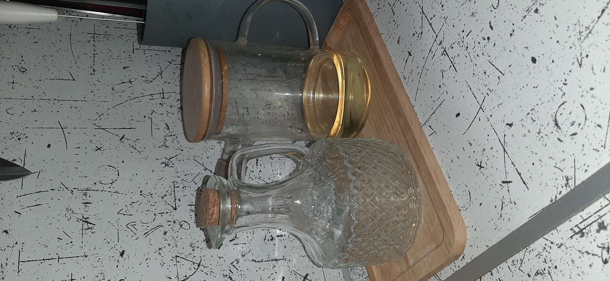 Фотография покупателя товара Бутылка для соусов и масла Доляна «Парфе», 180 мл, 9.5×14 см, с пробковой крышкой, стекло, прозрачная - Фото 1