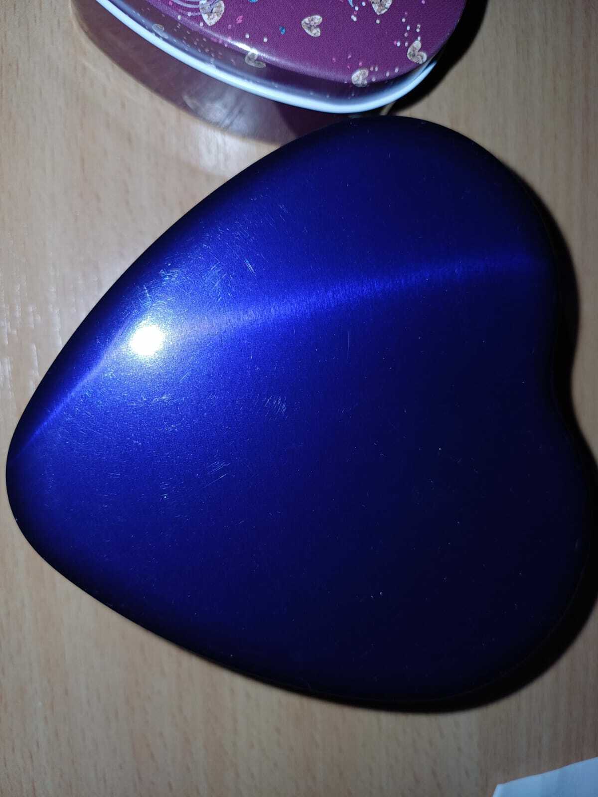 Фотография покупателя товара Шкатулка металл под свечу "Сердце. Металлик" фиолет 9,5х9х4,5 см - Фото 2