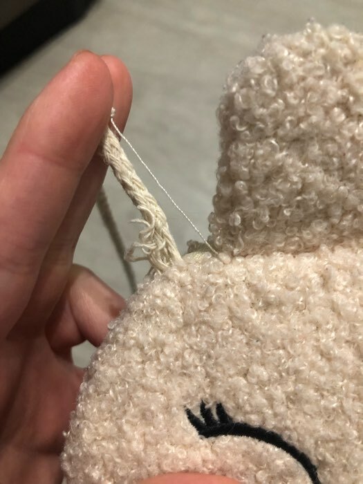 Фотография покупателя товара Сумка детская мягкая "Зайчонок", 14х15х0,5 см, бежевый цвет - Фото 1