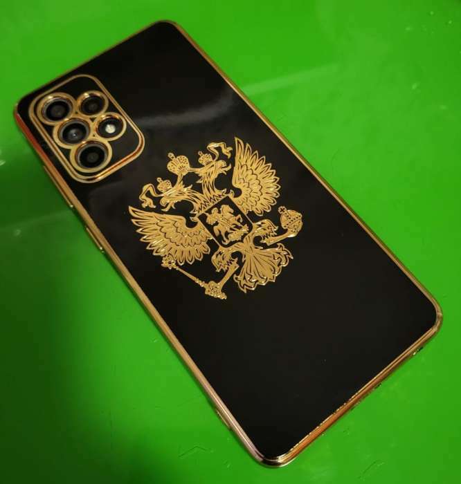 Фотография покупателя товара Наклейка на авто "Герб России", 6×7 см, золотистый