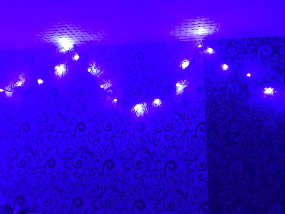 Фотография покупателя товара Гирлянда «Нить» 20 м, IP20, тёмная нить, 200 LED, свечение синее, 8 режимов, 220 В - Фото 232