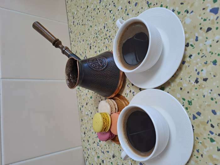 Фотография покупателя товара Турка для кофе "Армянская джезва", медная, 420 мл - Фото 1