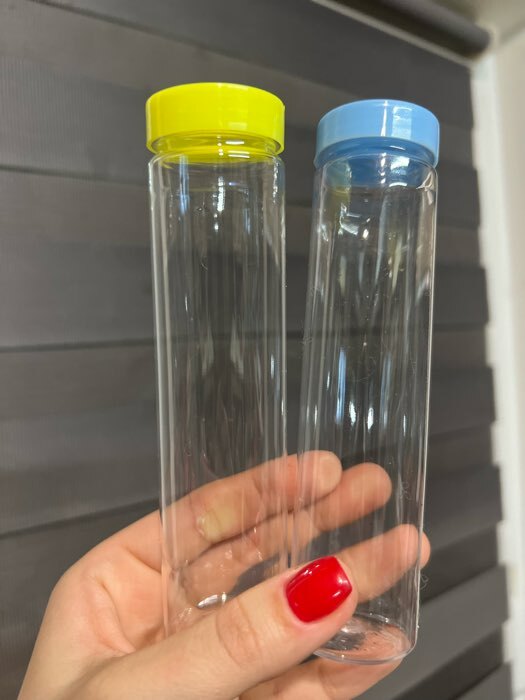 Фотография покупателя товара Бутылочка для хранения, 100 мл, прозрачная/белая - Фото 2