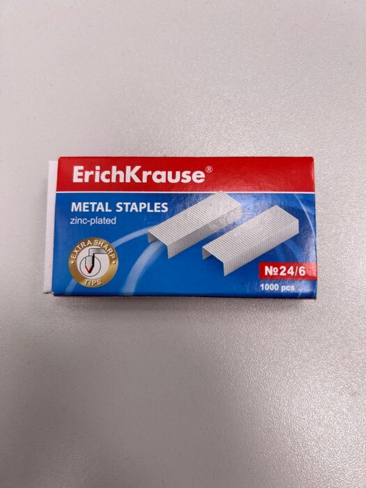 Фотография покупателя товара Скобы омеднённые №10, ErichKrause, для степлера, 1000 шт. - Фото 4