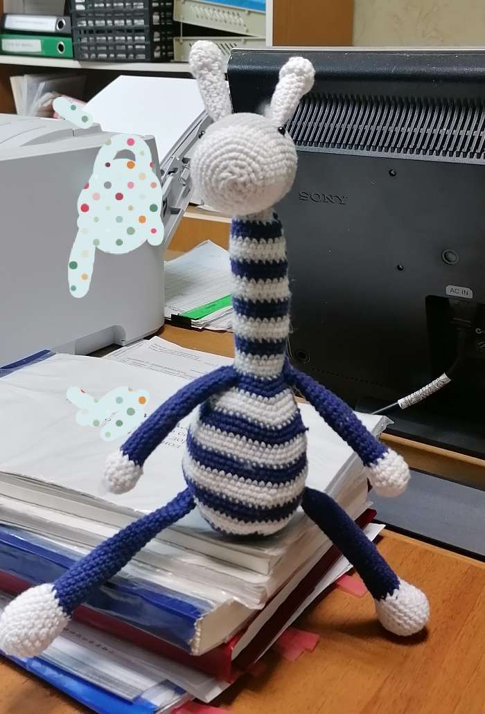 Фотография покупателя товара Набор для вязания. Амигуруми: мягкая игрушка «Жирафик Майлз», 41 см - Фото 2