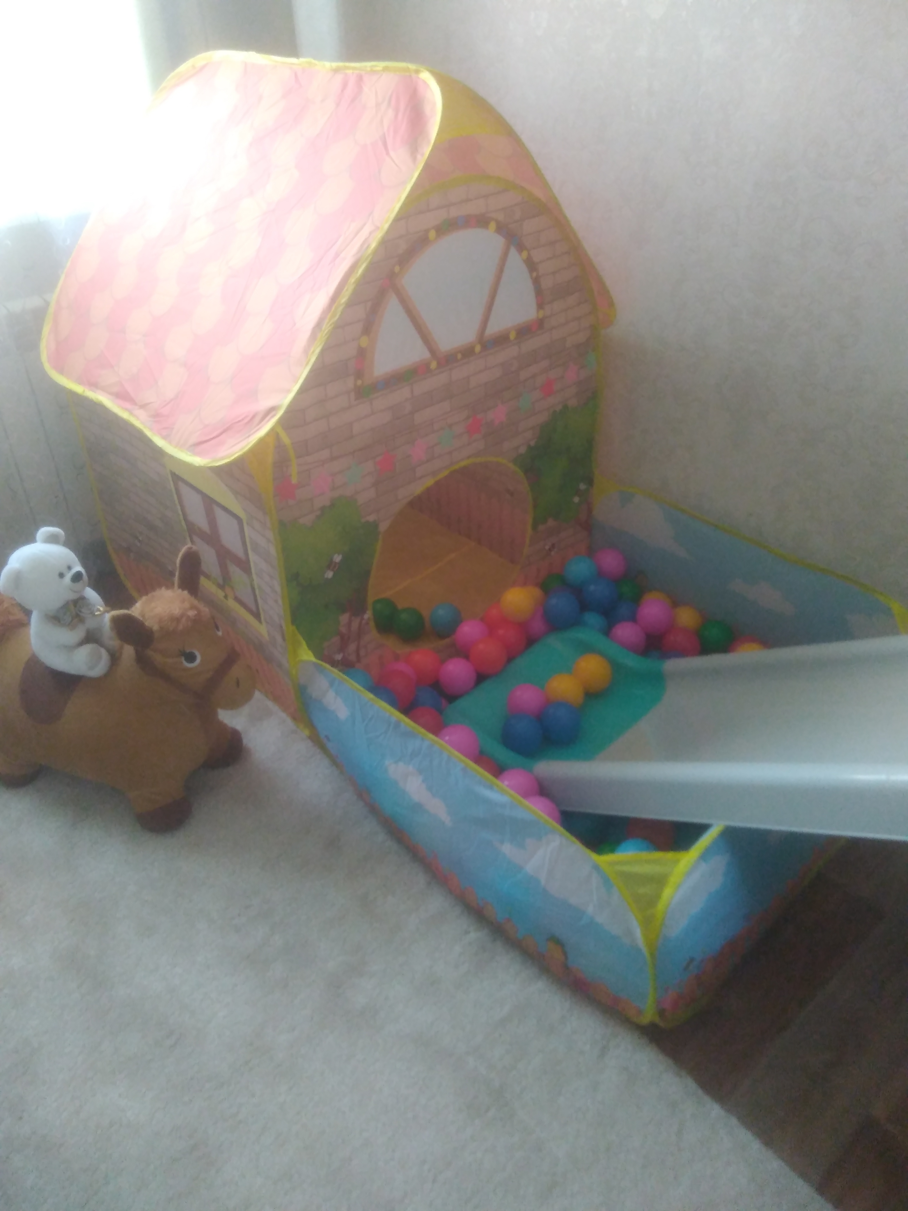 Фотография покупателя товара Детский игровой модуль "Домик + сухой бассейн" - Фото 6