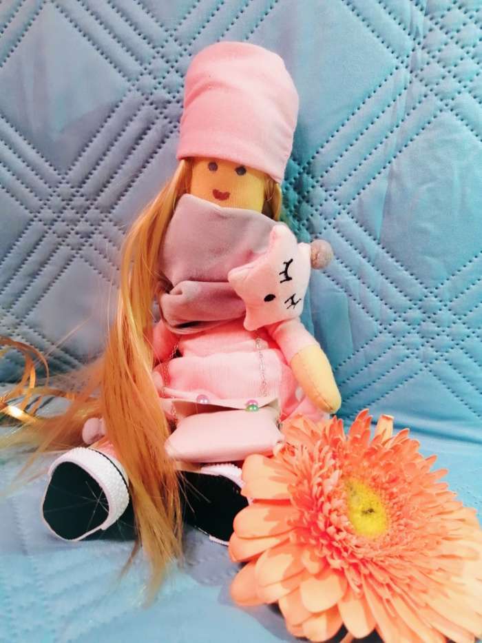 Фотография покупателя товара Набор для шитья. Интерьерная кукла «Хелен», 22 см - Фото 3