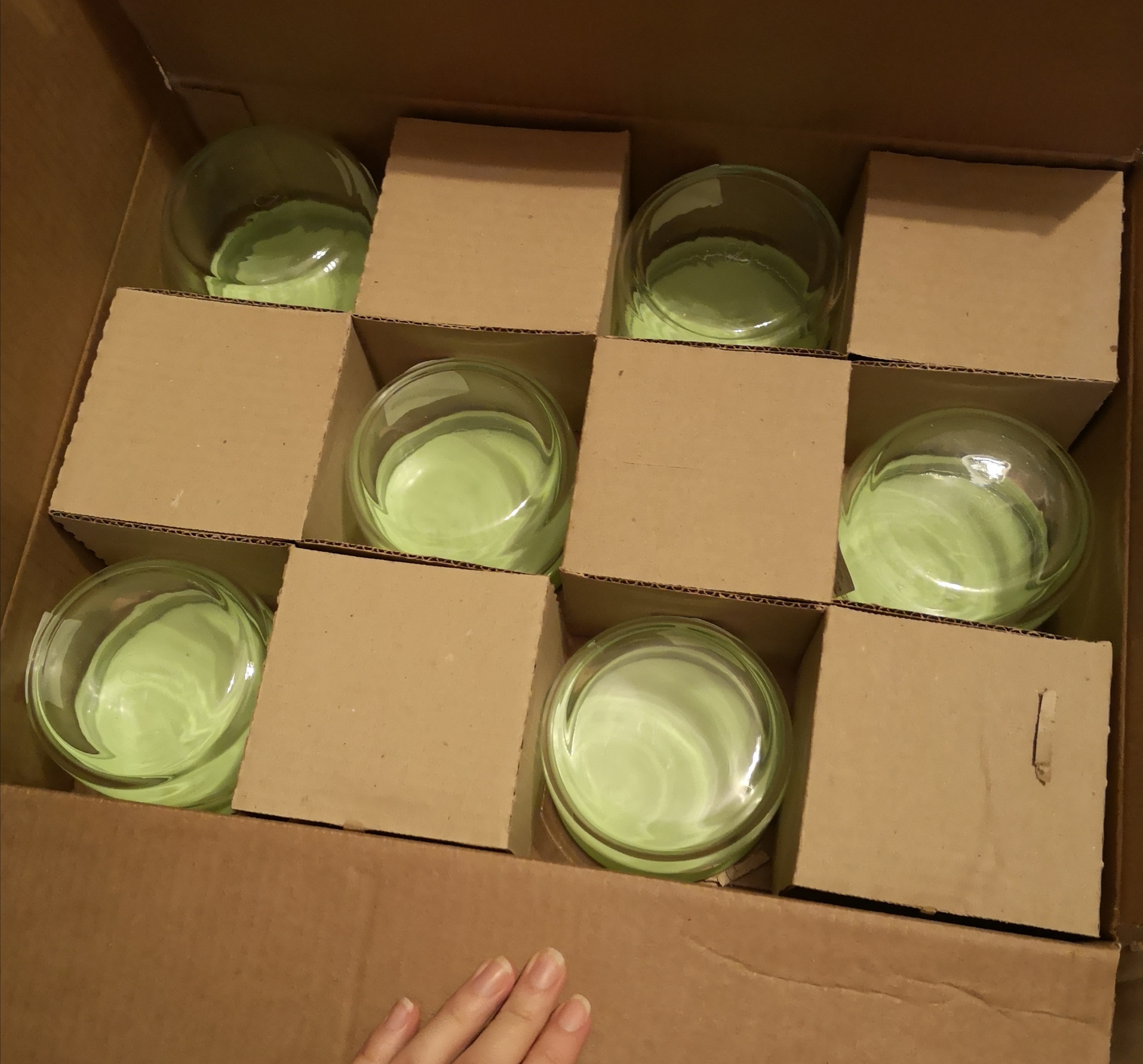 Фотография покупателя товара Банка для сыпучих продуктов стеклянная Cesni, 420 мл, зелёная пластиковая крышка - Фото 1