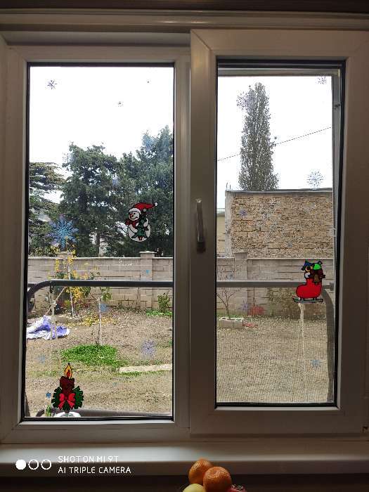 Фотография покупателя товара Наклейки на стекло «Снежный день», многоразовые, 20 × 34 см - Фото 2