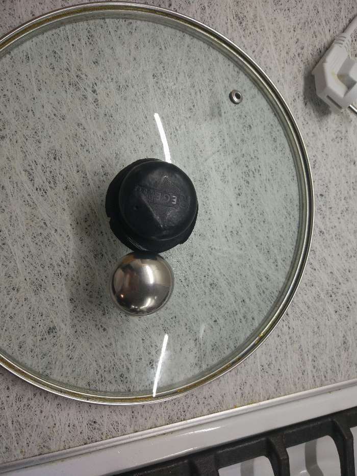 Фотография покупателя товара Ручка для крышки на посуду «Металлик», d=5,5 см - Фото 2