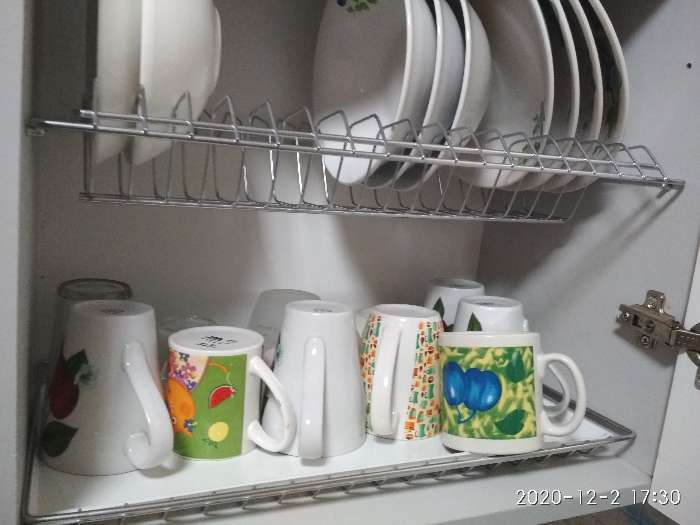 Фотография покупателя товара Комплект посудосушителей с поддоном для шкафа 50 см, 46,5×25,6 см, цвет хром