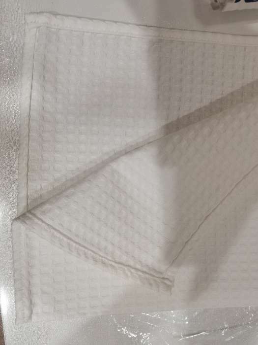 Фотография покупателя товара Полотенце 45×60 см, белое, вафля, 240 г/м², хлопок 100% - Фото 2