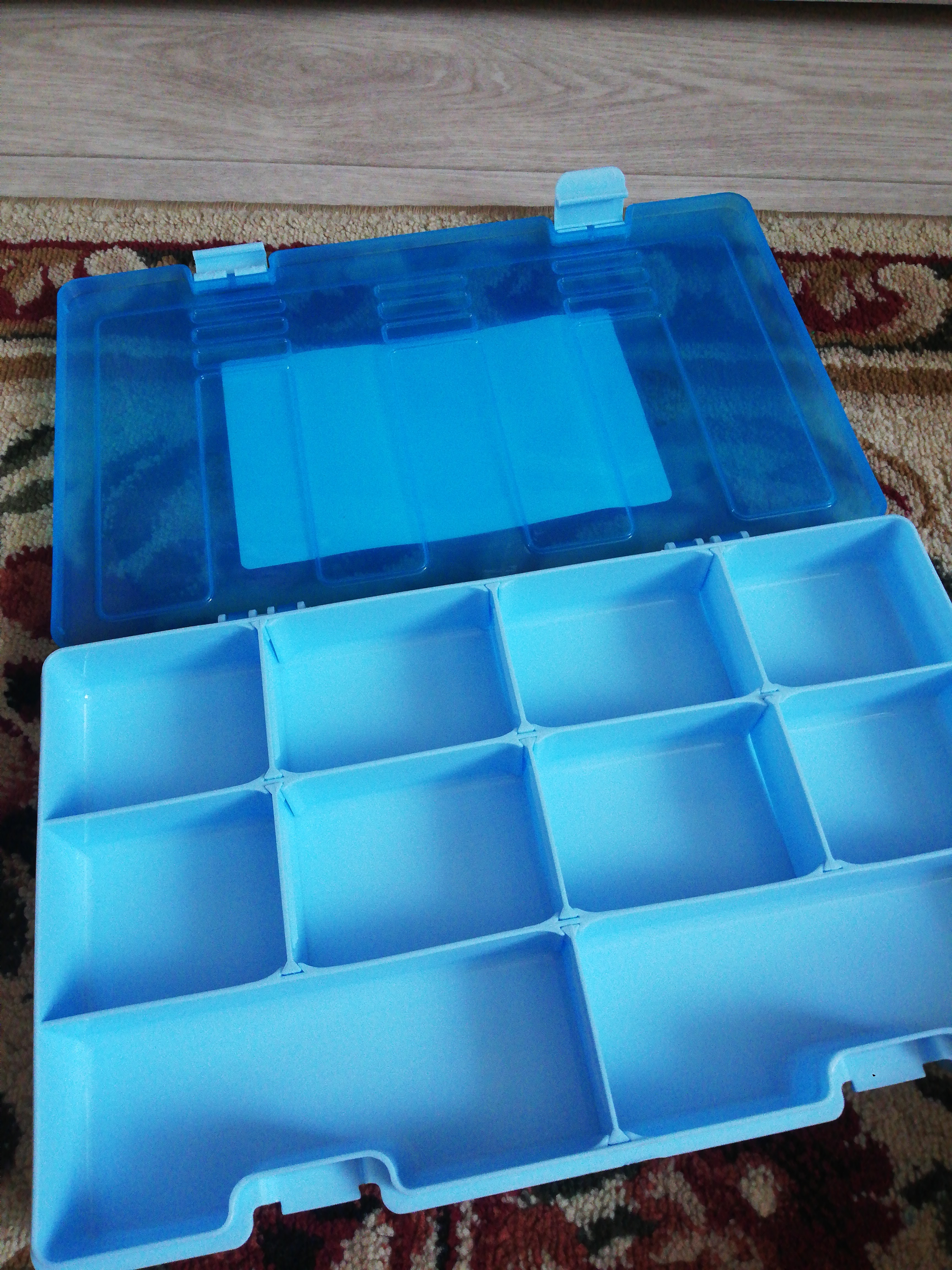 Фотография покупателя товара Бокс для хранения «Фолди», 10 ячеек, 31×19 см, цвет голубой - Фото 6