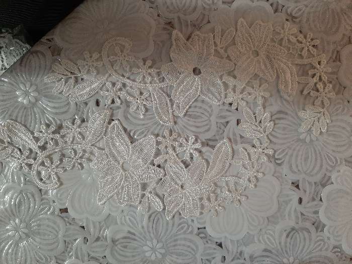 Фотография покупателя товара Аппликации пришивные «Лейсы», 23 × 9 см, пара, цвет белый