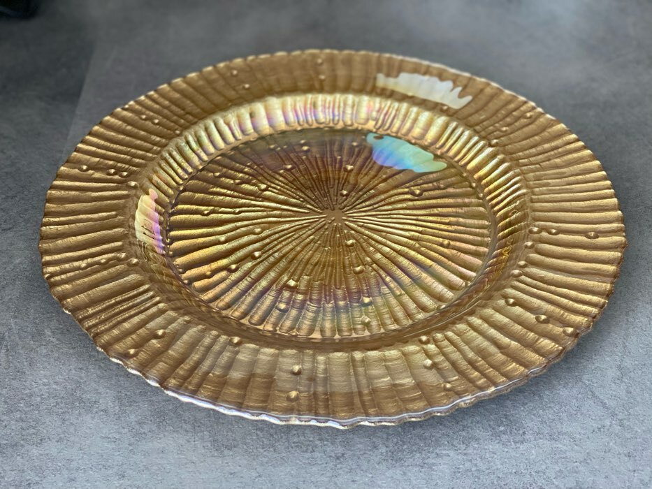 Фотография покупателя товара Тарелка - блюдо подстановочное «Чарм», d=33 см, цвет золотой - Фото 1