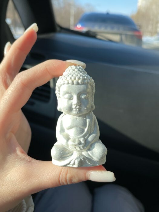 Фотография покупателя товара Фигура "Будда" песочное золото, 7см - Фото 2