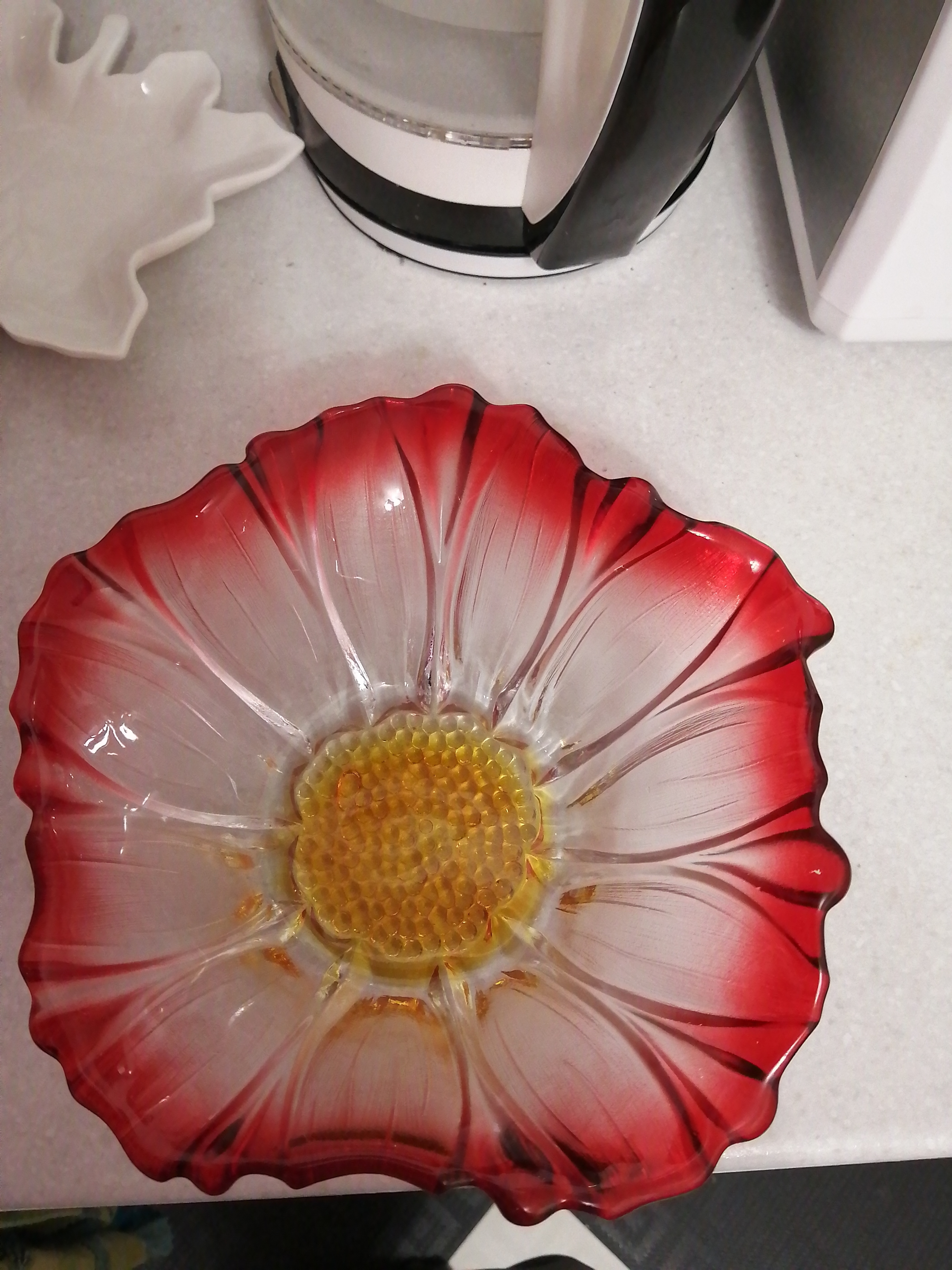 Фотография покупателя товара Салатник стеклянный «Красный цветок», 550 мл, 19,5×8 см