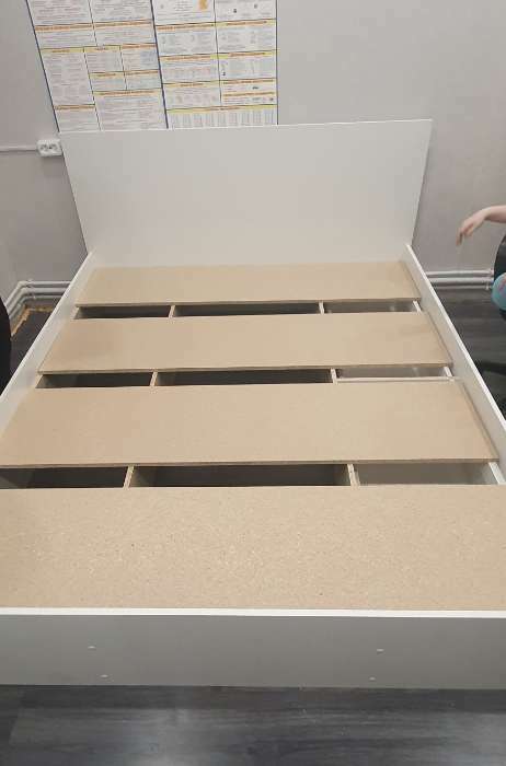 Фотография покупателя товара Кровать 900 с ящиками и основанием Мадера, с/м 900х2000, Белый - Фото 2