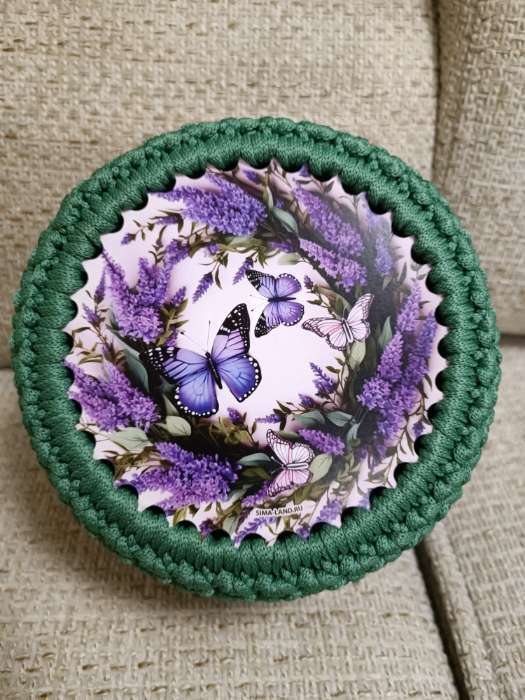 Фотография покупателя товара Донышки для вязания 2 в 1 «Весенняя нежность», круг 15 см, хдф 3 мм - Фото 8