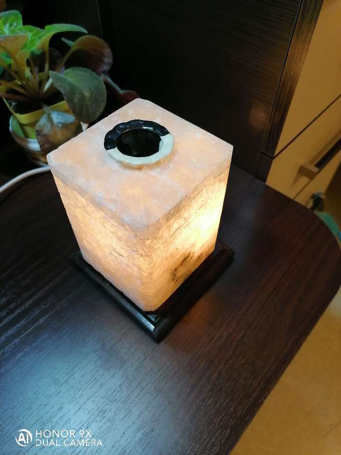 Фотография покупателя товара Соляная лампа "Зебра арома", цельный кристалл, 16 см, 2-3 кг - Фото 6